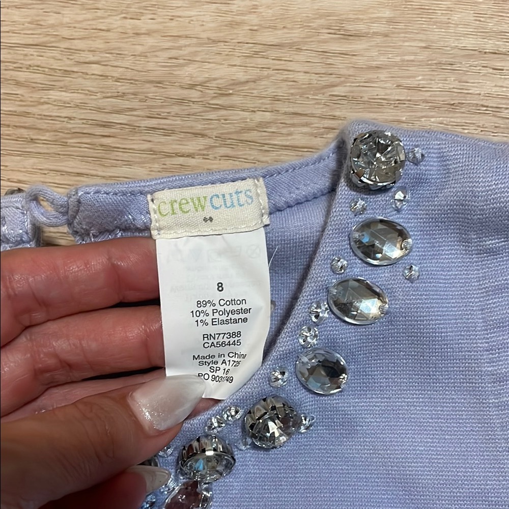 Crewcuts Lavender Dress with Jewel Neckline